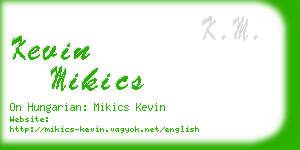 kevin mikics business card